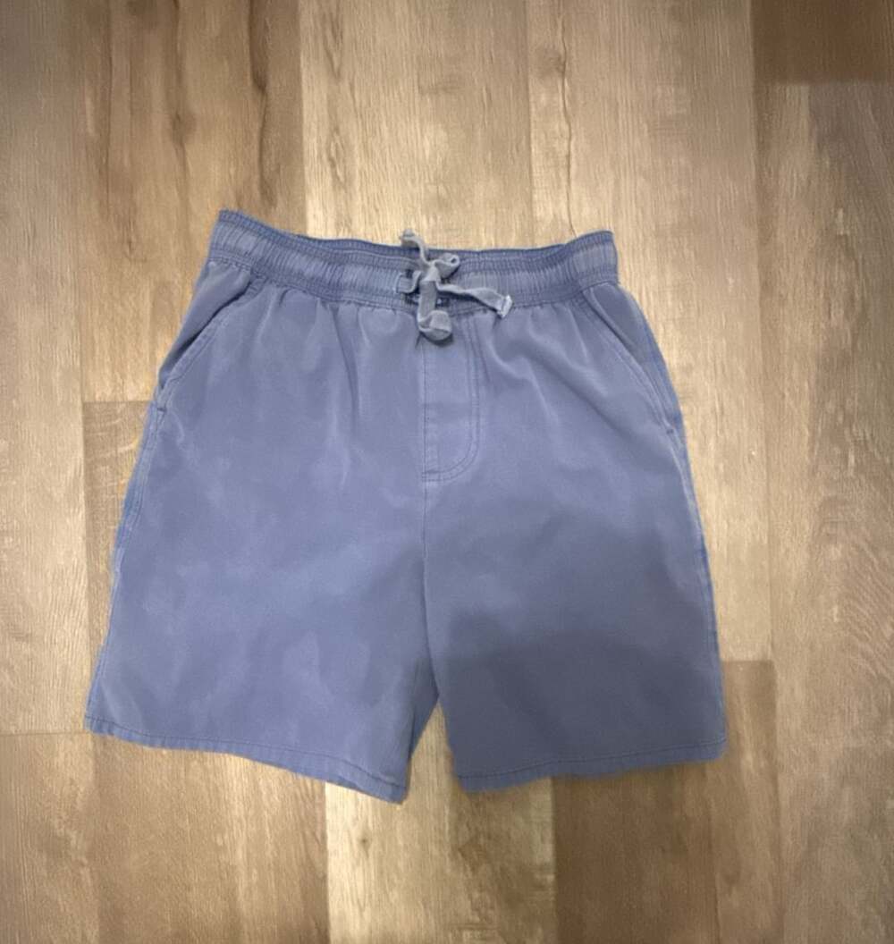 Southern Marsh Youth Medium Hybrid Swim Trunks Blue Drawstring Shorts